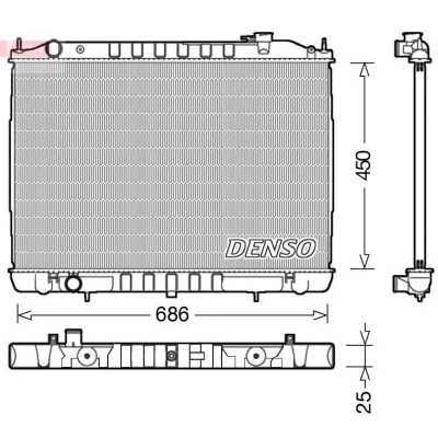 Imagen de DENSO DRM46050 Radiador, refrigeración del motor 686 450 25 NISSAN: Pick Up