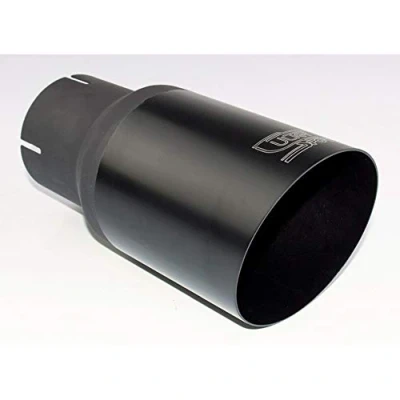 Imagen de ULTER SPORT NBL1 90 1*/55 Cola de Escape 90mm cromo/negro redondo Acero fino 180mm