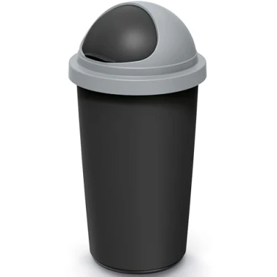 Imagen de Cubo de basura plástico negro 50L