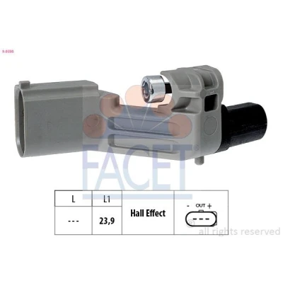 Imagen de FACET 9.0598 Sensor de Cigueñal Made in Italy OE Equivalent VOLKSWAGEN: Golf 5, Polo IV Hatchback, Multivan 5 (7HM, SEAT: Ibiza 3, Leon II Hatchback