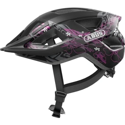 Imagen de ABUS Aduro 3.0 LED casco de ciclismo, urbano deportivo en un diseño elegante para el día a y excursiones deportivas, con luz trasera, hombres mujeres, talla M, negro/rojo