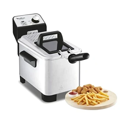 Imagen de Freidora Moulinex EASY PRO 3L, 1.2 kg, 2300W, Zona fría, Temperatura regulable, Inox