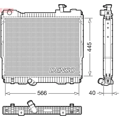 Imagen de DENSO DRM23119 Radiador, refrigeración del motor 445 590 40 NISSAN: Cabstar, NT400 Cabstar