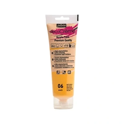 Imagen de PEBEO Decocrème 120ml Pintura Acrílica de Textura para Decoración, Melón, 120 ML