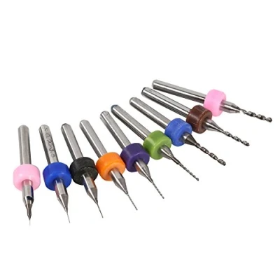 Imagen de 10 piezas PCB placa de circuito impresión punta espiral flauta carburo micro brocas (0,2 mm)