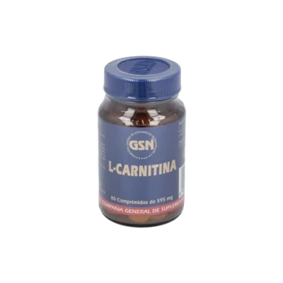 Imagen de GSN L Carnitina Tartrato Aumento de Energía, Rendimiento Deportivo y Recuperación Incrementa Fuerza Vitalidad en Dietas Quema Grasas Reduce Sensación Hambre 80 comprimidos 748 mg