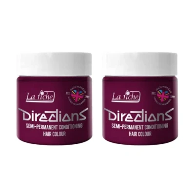 Imagen de 2 x La Riche Directions Semi Permanent Hair Color Bote de 100 ml (Dark Tulip)