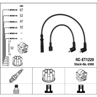 Imagen de NGK 6369 Juego de Cables Encendido 5