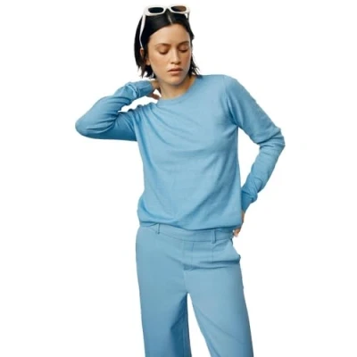 Imagen de OBJECT Objthess L/S Noos Jersey de Punto con Cuello Redondo, Provence/Detalle: Mezcla, XL para Mujer