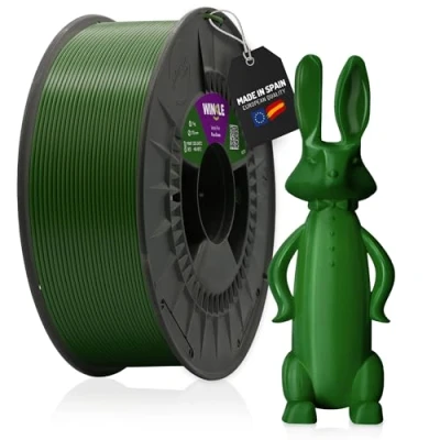 Imagen de WINKLE Filamento PETG Verde Pino Impresora 3D 1,75mm 1kg Compatible con Mayoría Impresoras Precisión Dimensional Bobina
