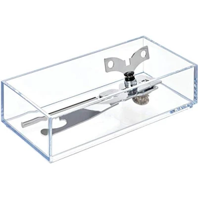 Imagen de iDesign Cubertero para cajón, organizador de cajones pequeño plástico, separador cubiertos y otros utensilios, transparente