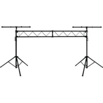 Imagen de Audibax SLS30 Soporte Truss Puente de Luces Iluminación para Fiestas Focos LED Perfecto Discotecas Uso DJs Altura Ajustable Fácil Instalar 2 Barras T