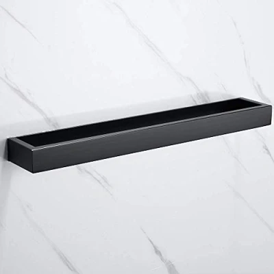 Imagen de Melairy 40CM toallero de Baño Toalla Mano Percha Barra Anillo 304 Acero Inoxidable Autoadhesiva Accesorio para Cocina Negro