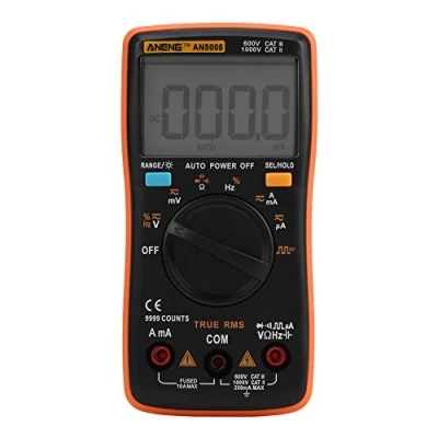 Imagen de Aneng Multímetro Digital AN8008 Auto Ranging AC DC Voltímetro Electrónica Ohmios/V Voltaje Medidor Pruebas Corriente Multi Tester