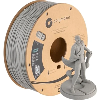 Imagen de Polymaker PolyLite LW PLA 1.75mm 800g Gris