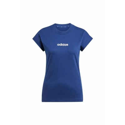 Imagen de adidas Mujer Essentials Linear Cotton T Shirt, Dark Blue/White, XXS