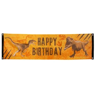 Imagen de Boland Banner T Rex, 150 x 80 cm, decoración para fiestas temáticas y cumpleaños, colgante