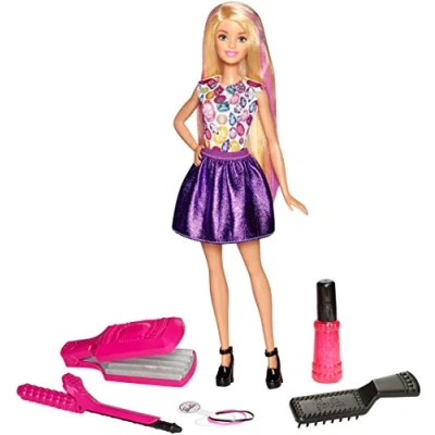 Imagen de Barbie muñeca Ondas y rizos, para peinar (Mattel DWK49)