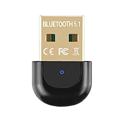 Imagen de Mokeum Adaptador Bluetooth,Adaptador Bluetooth 5.1 USB Coche para PC, Portatil, Auriculares, Altavoz, Transmisor y Receptor Plug and Play Compatible con Windows 7/8 / 8.1/10