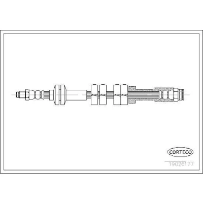 Imagen de CORTECO 19026177 Latiguillos de Freno Eje delantero 445 FIAT: Cinquecento, Seicento / 600 Hatchback