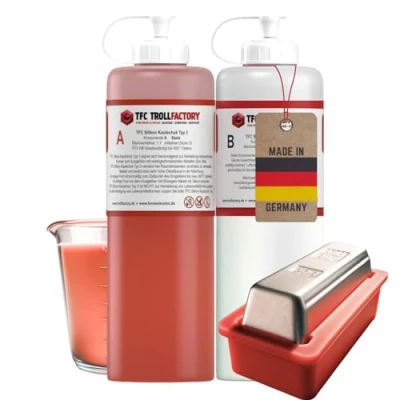 Imagen de TFC Silicona Caucho Tipo 3 I Dubliersilikon Medio Estaño fundido plomo resistente al calor 500 g (2 x 250 g)