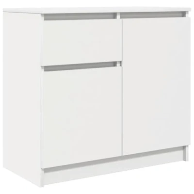 Imagen de vidaXL Aparador con cajón Blanco 71x35x65 cm Madera de ingeniería, Armario almacenaje, Mueble aparador, Pasillo, Buffet