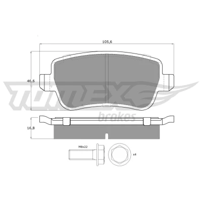 Imagen de TOMEX brakes TX 16 74 Juego de pastillas freno Eje trasero FIAT: Croma II Familiar