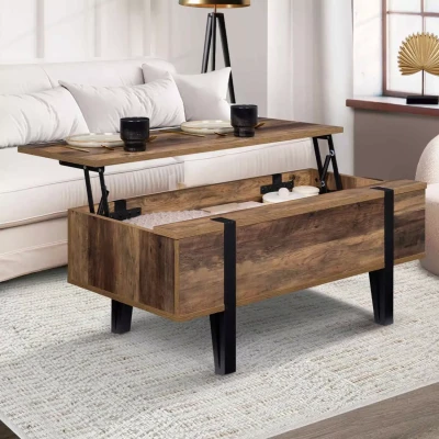 Imagen de IDMarket Austria Mesa baja rectangular con soporte de alfiler