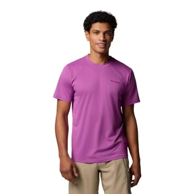 Imagen de Columbia Men&#039;s Hike Crew, Technical Short Sleeve T Shirt, Razzle, XXL
