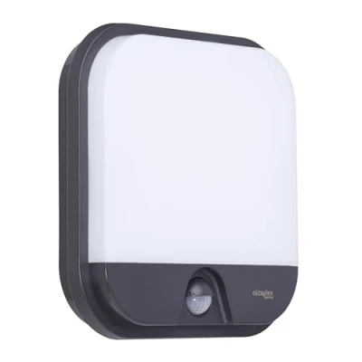 Imagen de Oktaplex Cera lámpara de exterior con sensor movimiento IP54 aplique 3000K blanco cálido 1850lm LED luz antracita 19,5W 230V