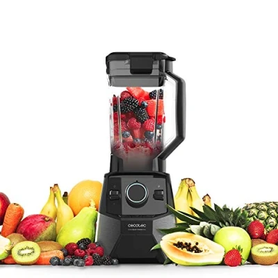 Imagen de Cecotec Batidora de Vaso Power Black Titanium 2600MAX Pro. 2600W Máxima Potencia, 8 Hojas con Recubrimiento Titanio Negro, 3 Programas y Jarra Tritan 2 Litros, Libre BPA