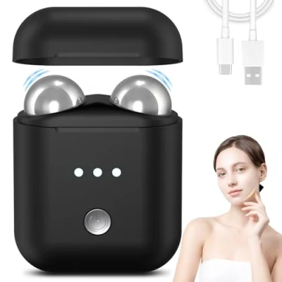 Imagen de Hoakya MicroCorriente Face Lifter Masajeador facial para 3 modos de intensidad, recargable MicroCurrent Lifter, estiramiento y lifting, antiarrugas, dispositivo EMS
