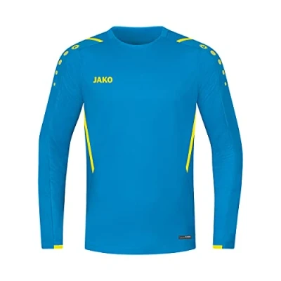 Imagen de Jako Sudadera Unisex Niños 8821, niños, Sudadera, Azul/Amarillo neón., 128