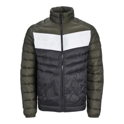 Imagen de JACK &amp; JONES Jjesprint Collar de búfer Chaqueta amortiguadora, Black/Detail:White/Rosin Blocking, M para Hombre