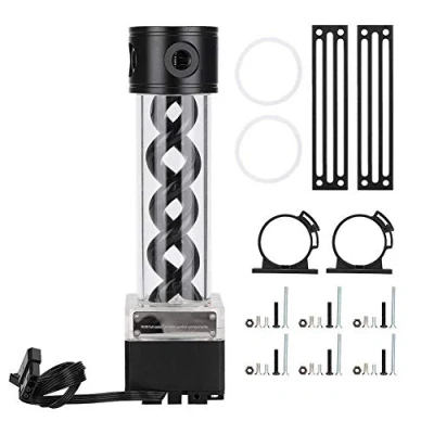 Imagen de VBESTLIFE Tanque de Bomba enfriamiento Agua para PC, PUB FS6MB 24 800L / H Ánodo Aluminio 4 Metros Cabeza(Negro)