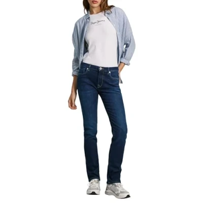 Imagen de Pepe Jeans Slim MW Pl204589, Azul (Denim cu1), 33W / 32L para Mujer