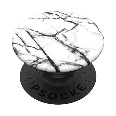 Imagen de PopSockets PopGrip Soporte y Agarre para Teléfonos Móviles Tabletas con un Top Intercambiable Dove White Marble