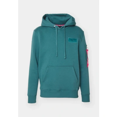 Imagen de Alpha Industries BACK Print Hoody Sudadera, Hombre, Talla: Medium, Force green