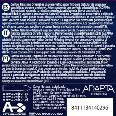 Imagen de Control Preservativos Finissimo Original. Caja de 3 Condones, Súper Finos, Extra Sensibilidad, Lubricados. Disfruta unos con Ajuste Perfecto para una Relación Segura.