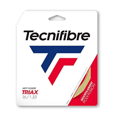 Imagen de Tecnifibre Triax Cordaje de Tenis, Unisex Adulto, Natural, 1.38 / 12m