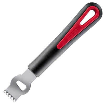 Imagen de Westmark Rayador/Perforador de limones, Longitud: 16,5 cm, Acero inoxidable/plástico, Gallant, Negro/rojo, 2930220