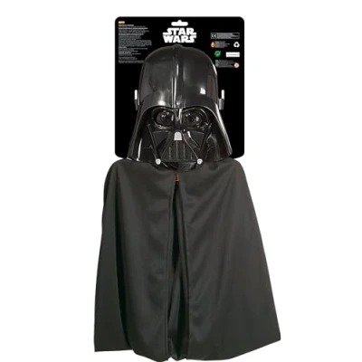 Imagen de Rubies 1198 Máscara de Darth Vader y cabo, oficial Disney Star Wars, one tamaño, para niños