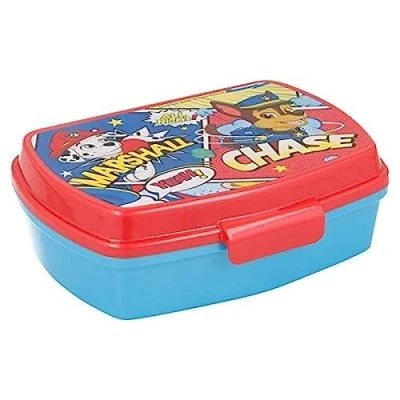 Imagen de ALMACENESADAN 2657; Sandwichera rectangular multicolor Patrulla; producto de plástico, Libre BPA; Dimensiones interiores 16,5x11,5x5,5 cm