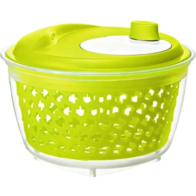 Imagen de Rotho Fresh Hilandera de ensalada, Plástico (PP) sin BPA, verde/transparente, 4.5l (25.0 x 25.0 16.5 cm)