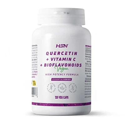 Imagen de Quercetina 600 MG Sophora japonica de HSN 120 Cápsulas Vegetales con ALTO Contenido en Vitamina C y Bioflavonoides No GMO, Vegano, Sin Gluten