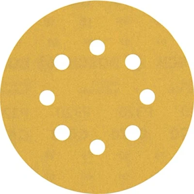 Imagen de Bosch Professional 50 x Lijas Expert C470 con 8 agujeros, para Madera dura, Pintura sobre madera, 125 mm, Grano 320, Accesorios Lijadora excéntrica