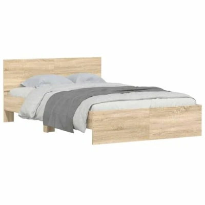 Imagen de vidaXL Estructura de Cama con cabecero Roble Sonoma 120x190 cm