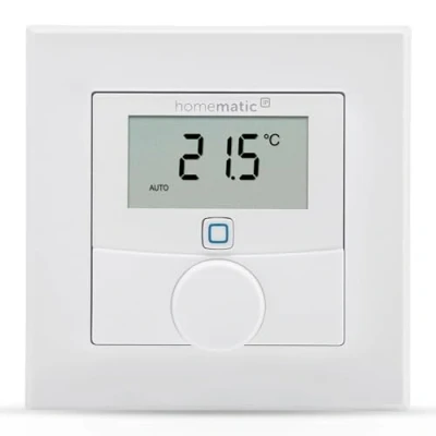 Imagen de Homematic IP Smart Home 156669A0 termostato de Pared con Sensor Humedad, Digital, radiador/calefacción por Suelo Radiante, aplicación, Alexa, Google Assistant, medición