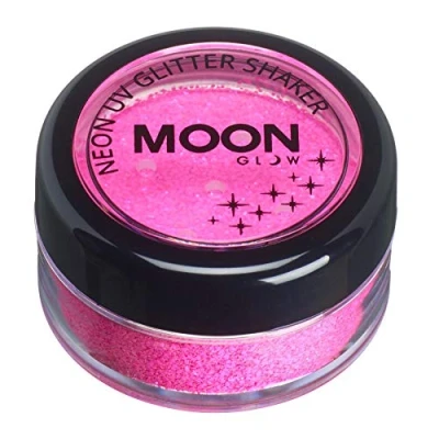 Imagen de Moon Glow Agitador de purpurina UV neón ¡brilla intensamente bajo la luz ultravioleta! Rosa intenso 5g