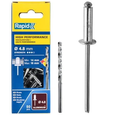 Imagen de Rapid 5000391 Remaches, 0 W, Plateado, 4.8x20mm